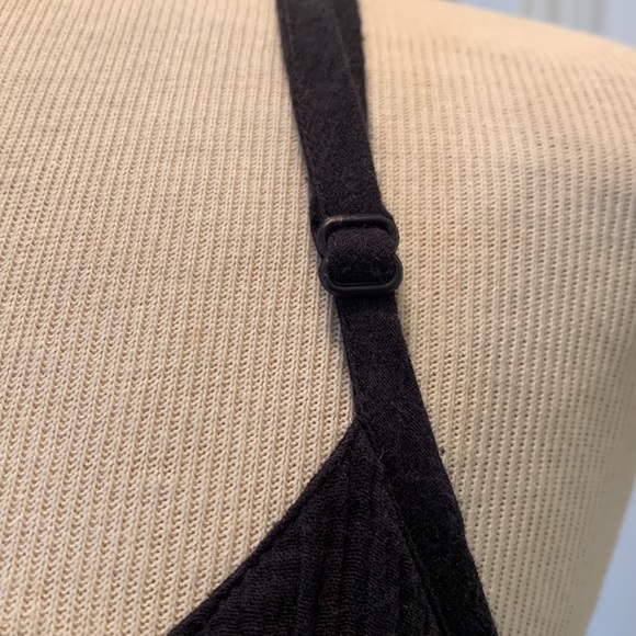 Vintage Y2K Buffalo Black Floral Embroidered Empire Babydoll Dress Size Large - Picture 8 of 10